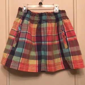 Multicolored plaid skirt
